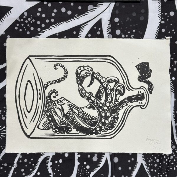 Linoldruck "Oktopus" - Image 2